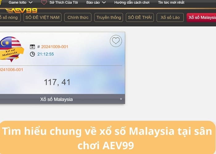 Giới thiệu về xổ số Malaysia tại Xổ Số AEV99